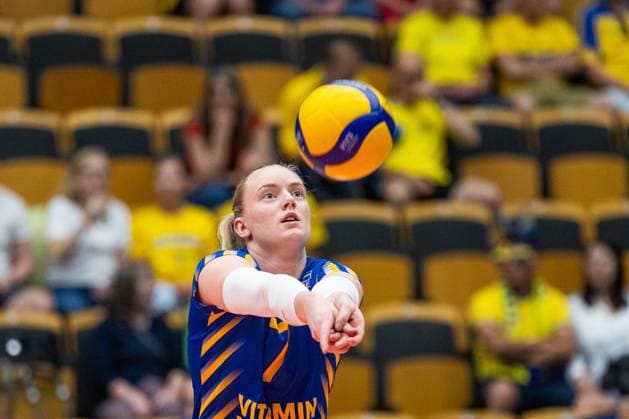 240519 Hedda Broberg of Sweden during the European Golden League between Sweden and Belgium on May 19, 2024 in Lund. Photo: Avdo Bilkanovic BILDBYRAN COP 115 AB0272 volleyboll volleyball european golden league sverige belgium sweden dam bbeng Copyright: AVDOxBILKANOVIC BB240519AB105