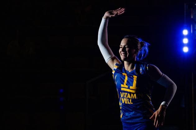 240519 Alexandra Lazic of Sweden during the European Golden League between Sweden and Belgium on May 19, 2024 in Lund. Photo: Avdo Bilkanovic BILDBYRAN COP 115 AB0272 volleyboll volleyball european golden league sverige belgium sweden dam bbeng Copyright: AVDOxBILKANOVIC BB240519AB106