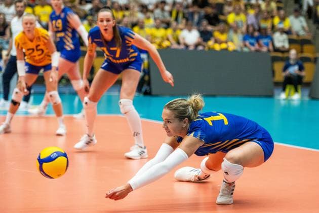 240519 Alexandra Lazic of Sweden during the European Golden League between Sweden and Belgium on May 19, 2024 in Lund. Photo: Avdo Bilkanovic BILDBYRAN COP 115 AB0272 volleyboll volleyball european golden league sverige belgium sweden dam bbeng Copyright: AVDOxBILKANOVIC BB240519AB109