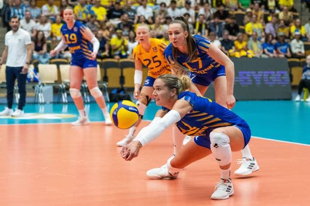240519 Alexandra Lazic of Sweden during the European Golden League between Sweden and Belgium on May 19, 2024 in Lund. Photo: Avdo Bilkanovic BILDBYRAN COP 115 AB0272 volleyboll volleyball european golden league sverige belgium sweden dam bbeng Copyright: AVDOxBILKANOVIC BB240519AB110