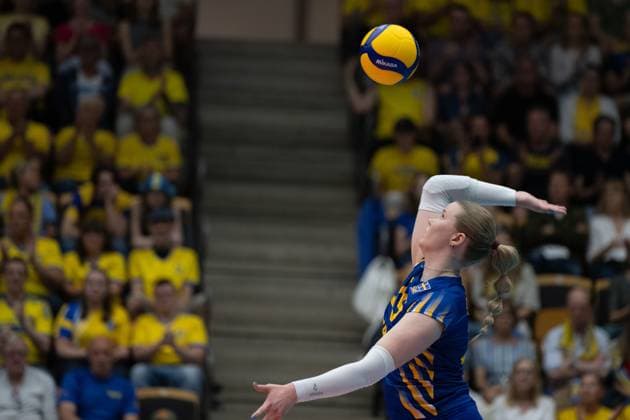 240519 Paulina Lindberg of Sweden during the European Golden League between Sweden and Belgium on May 19, 2024 in Lund. Photo: Avdo Bilkanovic BILDBYRAN COP 115 AB0272 volleyboll volleyball european golden league sverige belgium sweden dam bbeng Copyright: AVDOxBILKANOVIC BB240519AB112