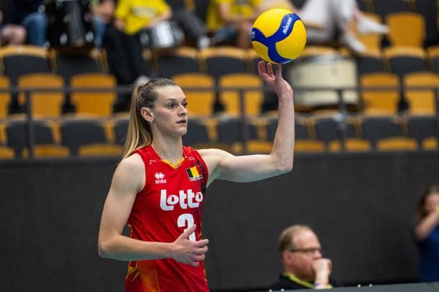 240519 Britt Herbots of Belgium during the European Golden League between Sweden and Belgium on May 19, 2024 in Lund. Photo: Avdo Bilkanovic BILDBYRAN COP 115 AB0272 volleyboll volleyball european golden league sverige belgium sweden dam bbeng Copyright: AVDOxBILKANOVIC BB240519AB113