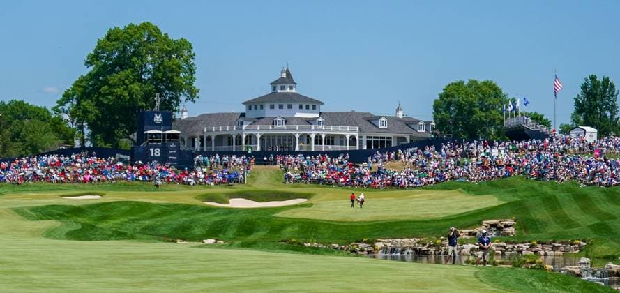 May 19, 2024, Louisville, Kentucky, USA: View of the 18th hole during the final round of the 2024 PGA, Golf Herren Championship at Valhalla Golf Club. Louisville USA - ZUMAw109 20240519_fap_w109_006 Copyright: xDebbyxWongx