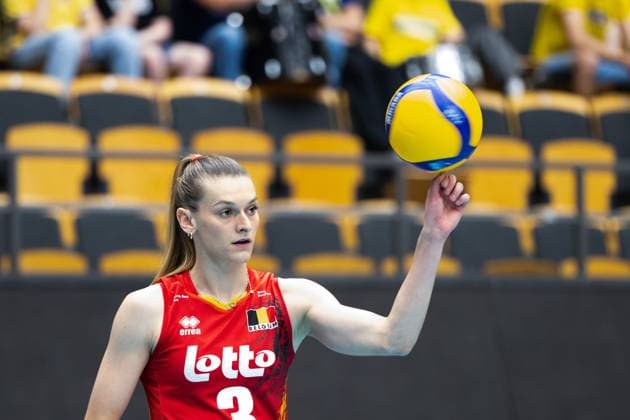 240519 Britt Herbots of Belgium during the European Golden League between Sweden and Belgium on May 19, 2024 in Lund. Photo: Avdo Bilkanovic BILDBYRAN COP 115 AB0272 volleyboll volleyball european golden league sverige belgium sweden dam bbeng Copyright: AVDOxBILKANOVIC BB240519AB114