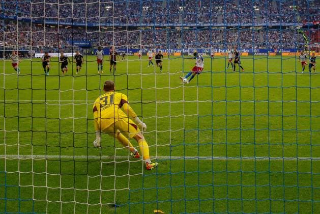 4:1 per Elfmeter 31 Jan Reichert ( Nuernberg ) Torschütze Glatzel Robert ( HSV ) Deutschland , Hamburg , Volksparkstadion , Fussball , Bundesliga , 2. Fussball Bundesliga , Hamburger SV - 1 FC Nürnberg