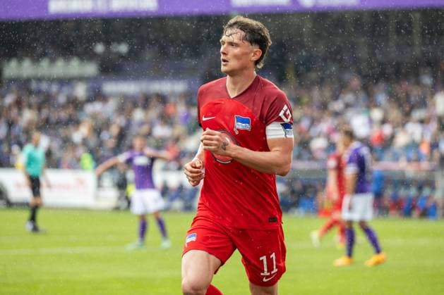 VfL Osnabrück vs. Hertha BSC; Osnabrück, 19.05.2024 Fabian Reese (Hertha BSC Berlin, 11) 2. Fußball Bundesliga 34. Spieltag: VfL Osnabrück vs. Hertha BSC, Stadion Bremer Brücke am 19.05.2024. DFB DFL REGULATIONS PROHIBIT ANY USE OF PHOTOGRAPHS AS IMAGE SEQUENCES AND OR QUASI-VIDEO.