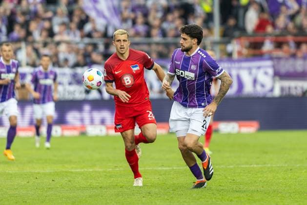 VfL Osnabrück vs. Hertha BSC; Osnabrück, 19.05.2024 Lex Tyger Lobinger (VfL Osnabrück, 21) 2. Fußball Bundesliga 34. Spieltag: VfL Osnabrück vs. Hertha BSC, Stadion Bremer Brücke am 19.05.2024. DFB DFL REGULATIONS PROHIBIT ANY USE OF PHOTOGRAPHS AS IMAGE SEQUENCES AND OR QUASI-VIDEO.