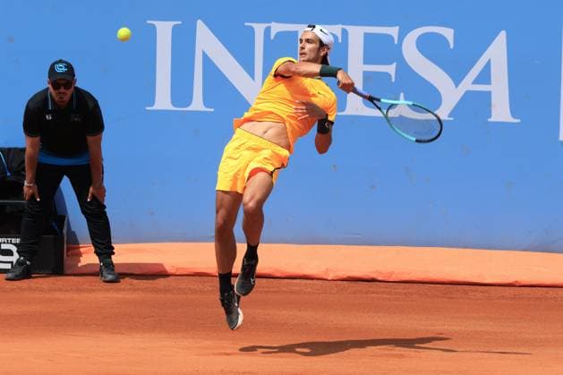 Lorenzo Musetti (Italy) during the final match againts Francesco Passaro (Italy) during 2024 Piemonte Open Intesa San Paolo, International Tennis match in Turin, Italy, May 19 2024  Copyright: xClaudioxBenedetto IPAxSportx xipx xx IPA_46279105 IPA_Agency_IPA46279105