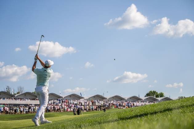 240519 Viktor Hovland of Norway during the final round of the 2024 PGA, Golf Herren Championship Golf Tournament on May 19, 2024 in Louisville. Photo: Petter Arvidson BILDBYRAN kod PA PA0811 golf pga championship bbeng Copyright: PETTERxARVIDSON BB240519PA129