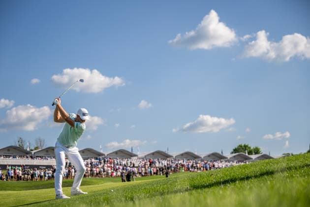 240519 Viktor Hovland of Norway during the final round of the 2024 PGA, Golf Herren Championship Golf Tournament on May 19, 2024 in Louisville. Photo: Petter Arvidson BILDBYRAN kod PA PA0811 golf pga championship bbeng Copyright: PETTERxARVIDSON BB240519PA167