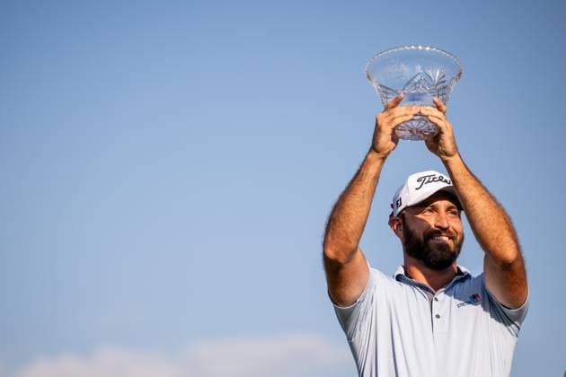 240519 Braden Shattuck of the United States celebrates with the Low Club Professional trophy after the final round of the 2024 PGA, Golf Herren Championship Golf Tournament on May 19, 2024 in Louisville. Photo: Petter Arvidson BILDBYRAN kod PA PA0811 golf pga championship bbeng jubel Copyright: PETTERxARVIDSON BB240519PA193