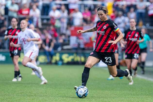 GOOGLE PIXEL Frauen-Bundesliga: 1. FC Köln - Eintracht Frankfurt, 20.05.2024 Sara Doorsoun (Eintracht Frankfurt, 23). GOOGLE PIXEL Frauen-Bundesliga, 1. FC Köln - Eintracht Frankfurt, 22. Spieltag, am 20.05.2024, Franz-Kremer-Stadion, Köln DFL regulations prohibit any use of photographs as image sequences and or quasi-video Copyright: xBEAUTIFULxSPORTS Meuselx