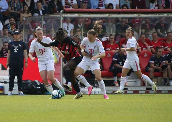 20.05.2024, xgrfx, Fussball 1.Bundesliga Damen, 1.FC Köln Frauen - Eintracht Frankfurt emspor, v.l. Nicole Anyomi (Eintracht Frankfurt) (DFL DFB REGULATIONS PROHIBIT ANY USE OF PHOTOGRAPHS as IMAGE SEQUENCES and or QUASI-VIDEO) Köln