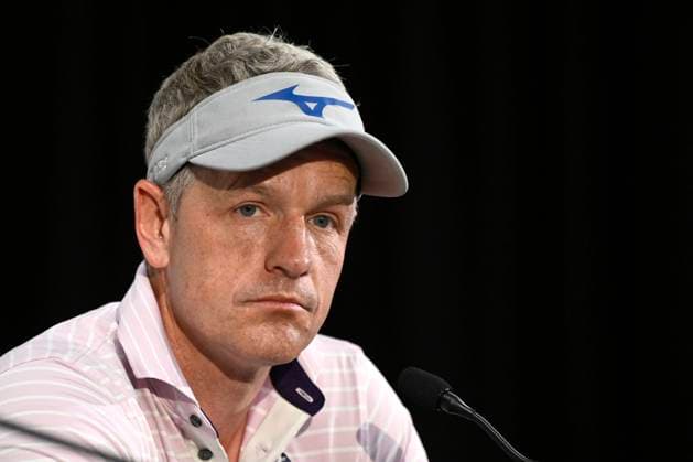 press conference, PK, Pressekonferenz Soudal Open Golf SCHILDE, BELGIUM - MAY 21 : Tournament director Luke Donald pictured during a press conference prior to the DP World Tour Golf Soudal Open at the Rinkven International Golf Club on May 21, 2024 in Schilde, Belgium, 21 05 2024 Schilde Belgium  Copyright: xPeterxDexVoechtx