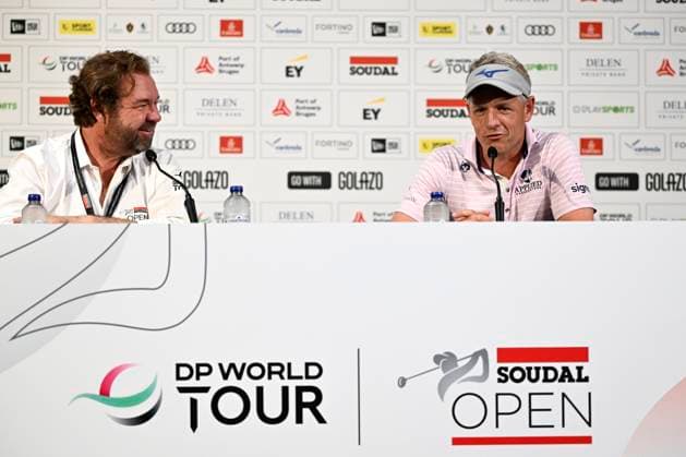 press conference, PK, Pressekonferenz Soudal Open Golf SCHILDE, BELGIUM - MAY 21 : Tournament director Luke Donald pictured during a press conference prior to the DP World Tour Golf Soudal Open at the Rinkven International Golf Club on May 21, 2024 in Schilde, Belgium, 21 05 2024 Schilde Belgium  Copyright: xPeterxDexVoechtx