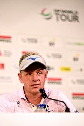 press conference, PK, Pressekonferenz Soudal Open Golf SCHILDE, BELGIUM - MAY 21 : Tournament director Luke Donald pictured during a press conference prior to the DP World Tour Golf Soudal Open at the Rinkven International Golf Club on May 21, 2024 in Schilde, Belgium, 21 05 2024 Schilde Belgium  Copyright: xPeterxDexVoechtx