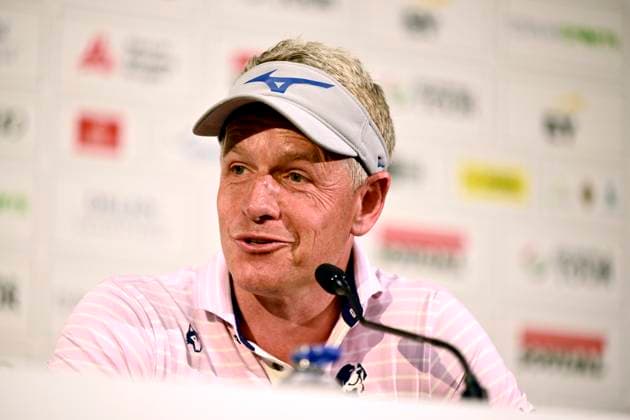 press conference, PK, Pressekonferenz Soudal Open Golf SCHILDE, BELGIUM - MAY 21 : Tournament director Luke Donald pictured during a press conference prior to the DP World Tour Golf Soudal Open at the Rinkven International Golf Club on May 21, 2024 in Schilde, Belgium, 21 05 2024 Schilde Belgium  Copyright: xPeterxDexVoechtx