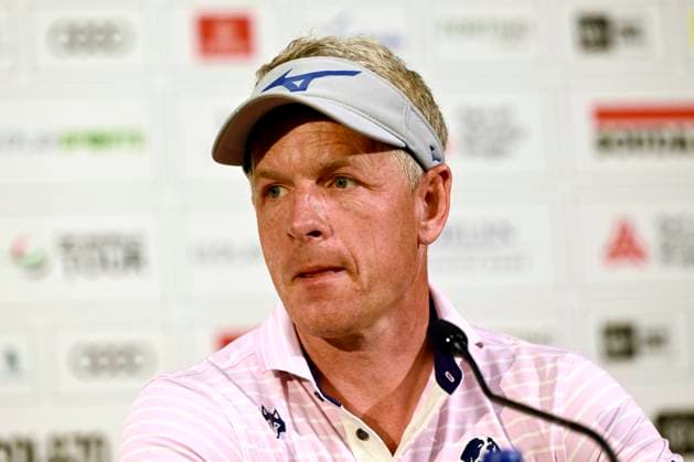 press conference, PK, Pressekonferenz Soudal Open Golf SCHILDE, BELGIUM - MAY 21 : Tournament director Luke Donald pictured during a press conference prior to the DP World Tour Golf Soudal Open at the Rinkven International Golf Club on May 21, 2024 in Schilde, Belgium, 21 05 2024 Schilde Belgium  Copyright: xPeterxDexVoechtx