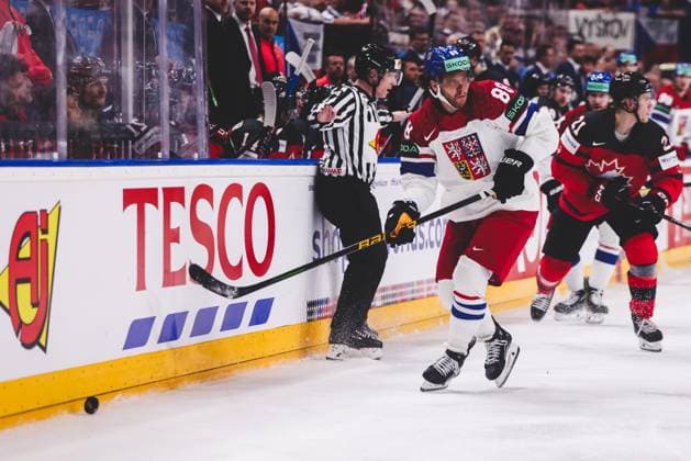 Ice hockey, Eishockey - IIHF WC 2024 PRAGUE,CZECH REPUBLIC,21.MAY.24 - ICE HOCKEY - IIHF Ice Hockey World Championship, WM, Weltmeisterschaft 2024, group stage, Canada vs Czech Republic. Image shows David Pastrnak (CZE).  GEPAxpictures xDanielxGoetzhaber