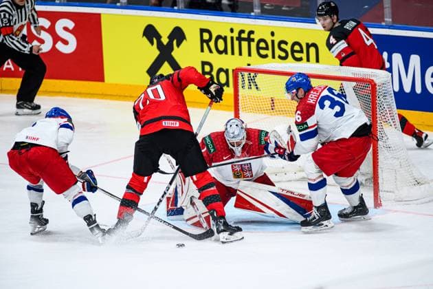 PRAGUE, CZECH REPUBLIC - 21 MAY, 2024:Mascot Bob. The game of IIHF 2024 Ice hockey, Eishockey World Championship, WM, Weltmeisterschaft Canada - Czech Republic at O2 Arena  Copyright: xVITALIIxKLIUIEVx