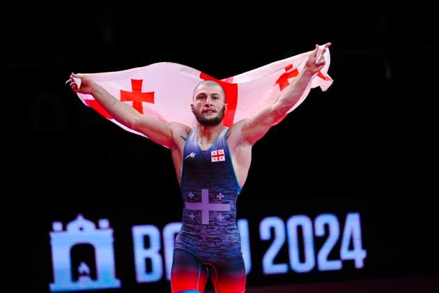 Bilder des Jahres 2024, Sport 05 Mai Sport Themen der Woche KW21 Sport Bilder des Tages U23 Wrestling European Championships 55kg GR - Giorgi Tokhadze (GEO) *** U23 Wrestling European Championships 55kg GR Giorgi Tokhadze GEO Copyright: xUnitedxWorldxWrestlingx xKadirxCx United World Wrestling Kadir C