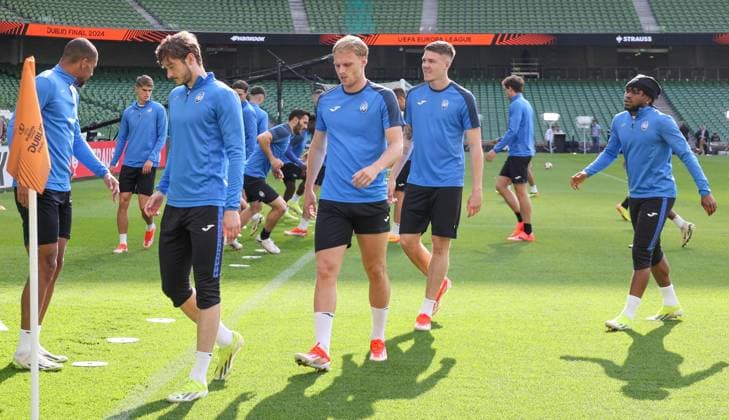 May 21, 2024, Dublino, IRLANDA: 21 05 2024 Dublin, pre-match training for the 2024 Europa League final between Atalanta vs Bayer Leverkusen Champions..In the picture: soccer of Atalanta BC Dublino IRLANDA - ZUMAs236 20240521_aap_s236_012 Copyright: xFabioxSassox