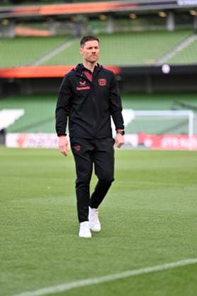 21.05.2024, xjrdrx, Fussball UEFA Europa League Finale 2024, Bayer 04 Leverkusen - Pressekonferenz Training emspor, v.l. Trainer Xabi Alonso (Bayer Leverkusen) (DFL DFB REGULATIONS PROHIBIT ANY USE OF PHOTOGRAPHS as IMAGE SEQUENCES and or QUASI-VIDEO) Dublin