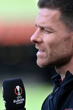 21.05.2024, xjrdrx, Fussball UEFA Europa League Finale 2024, Bayer 04 Leverkusen - Pressekonferenz Training emspor, v.l. Trainer Xabi Alonso (Bayer Leverkusen) (DFL DFB REGULATIONS PROHIBIT ANY USE OF PHOTOGRAPHS as IMAGE SEQUENCES and or QUASI-VIDEO) Dublin