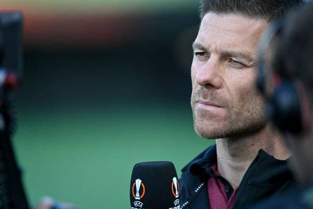 21.05.2024, xjrdrx, Fussball UEFA Europa League Finale 2024, Bayer 04 Leverkusen - Pressekonferenz Training emspor, v.l. Trainer Xabi Alonso (Bayer Leverkusen) (DFL DFB REGULATIONS PROHIBIT ANY USE OF PHOTOGRAPHS as IMAGE SEQUENCES and or QUASI-VIDEO) Dublin
