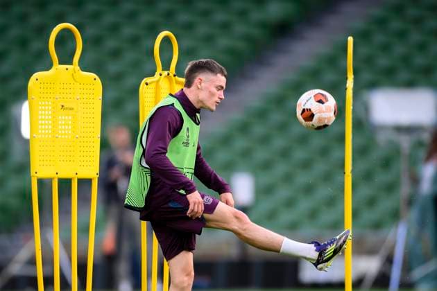 Florian WIRTZ (LEV) Aktion, Abschluss Training Bayer 04 Leverkusen (LEV) vor dem Fussball Europa League Finale 2024, Atalanta Bergamo (AB) - Bayer 04 Leverkusen (LEV), am 21.05.2024 in Dublin Irland. UEFA regulations prohibit any use of photographs as image sequences and or quasi-video Â