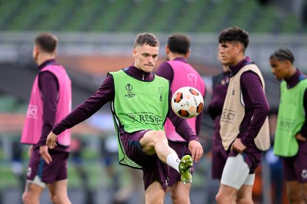 Florian WIRTZ (LEV) Aktion, Abschluss Training Bayer 04 Leverkusen (LEV) vor dem Fussball Europa League Finale 2024, Atalanta Bergamo (AB) - Bayer 04 Leverkusen (LEV), am 21.05.2024 in Dublin Irland. UEFA regulations prohibit any use of photographs as image sequences and or quasi-video Â