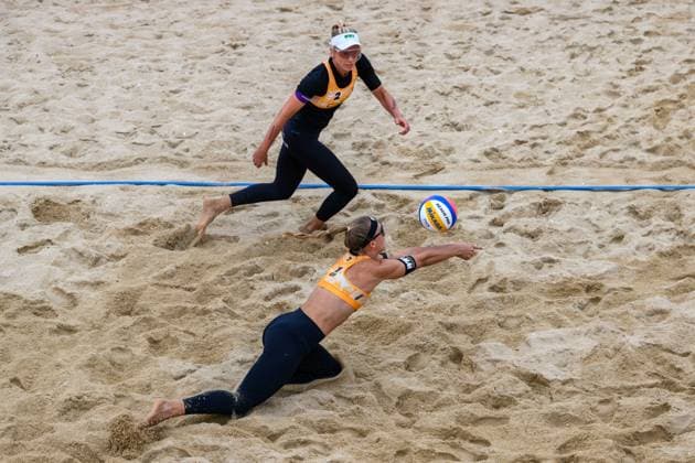 Beach Pro Tour - Elite 16 Espinho, Portugal, 22.05.2024 Sandra Ittlinger (GER), Karla Borger (GER); Beach Pro Tour - Elite 16 Espinho, Espinho am 22.05.2024 Copyright: xBEAUTIFULxSPORTS PeterxWeberx