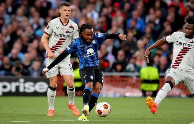 UEFA Europa League Final, Dublin Arena 22 5 2024 Atalanta vs Bayer 04 Leverkusen Atalanta™s Ademola Lookman scores his side™s second goal of the game Ademola Lookman scores his side™s second goal 22 5 2024  Copyright: x INPHO RyanxByrnex RB1_8069