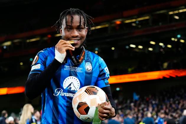 Atalanta BC v Bayer 04 Leverkusen - UEFA Europa League Final 2023 24 DUBLIN, IRELAND - MAY 22: Ademola Lookman of Atalanta and Nigeria celebrate after winning during the UEFA Europa League 2023 24 final match between Atalanta BC and Bayer 04 Leverkusen at Dublin Arena on May 22, 2024 in Dublin, Ireland. Dublin Ireland  Copyright: xJosexBretonx originalFilename:breton-atalanta240522_npGlq.jpg