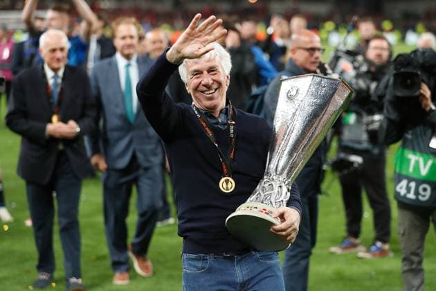 Gian Piero Gasperini (Atalanta), MAY 22, 2024 - Football Soccer : Gasperini celebrate after winning UEFA Europa League final 2024 Dublin match between Atalanta BC 3-0 Bayer 04 Leverkusen at the Dublin Arena in Dublin, Ireland. Noxthirdxpartyxsales  (254185598)