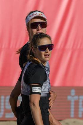 Beach Pro Tour - Elite 16 Espinho, Portugal, 23.05.2024 Svenja Mueller (GER), Cinja Tillmann (GER); Beach Pro Tour - Elite 16 Espinho, Espinho am 23.05.2024 Copyright: xBEAUTIFULxSPORTS PeterxWeberx