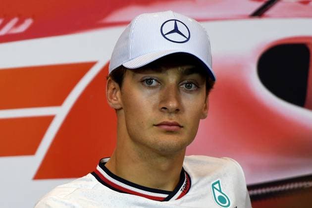 23.05.2024, xrarjax, Motorsport FIA Formel 1, Großer Preis von Monaco 2024 emspor, v.l. Pressekonferenz George Russel (Mercedes AMG Petronas) Startnummer 63 Monte Carlo