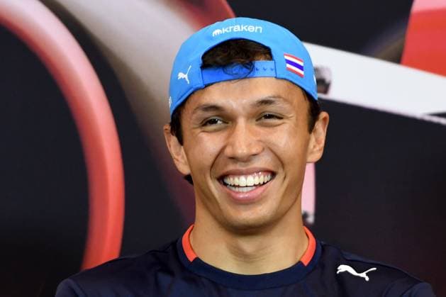 23.05.2024, xrarjax, Motorsport FIA Formel 1, Großer Preis von Monaco 2024 emspor, v.l. Pressekonferenz Alexander Albon (Williams Racing) Startnummer 23 Monte Carlo