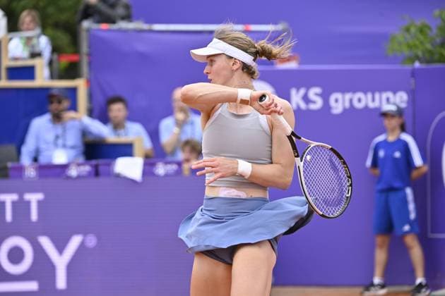 Tennis - Internationaux de Strasbourg - Liudmila Samsonova - Russie TENNIS - Internationaux de Strasbourg - 23 05 2024 ChrysleneCaillaud Panoramic 