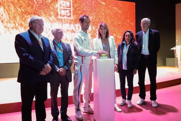 Sport Bilder des Tages The Draw At Rolang Garros 2024 NB Richard Gasquet, Amelie Mauresmo, Gilles Moretton attends Inauguration of the Tenniseum at Rolang Garros 2024 on May 23, 2024 in Paris, France. Photo by Nasser Berzane ABACAPRESS.COM Paris France  Copyright: xBerzanexNasser ABACAx