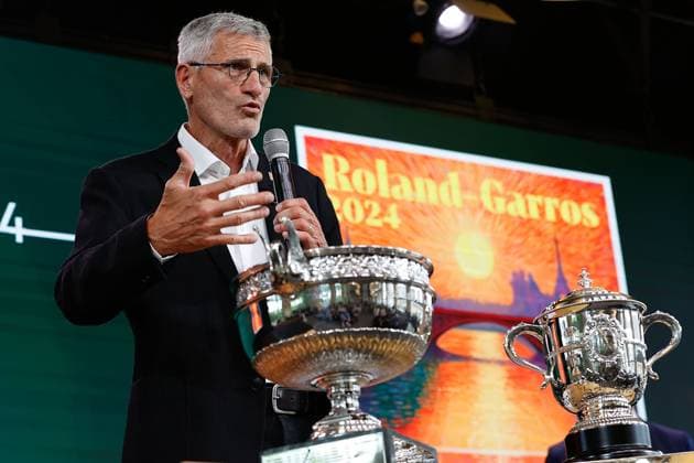 20.05.2024, Tennis, Auslosung der French Open 2024 Roland-Garros, FRA, Paris, Roland Garros, Bild: v. li., Gilles Moretton vor der Auslosung Copyright: HMBxMedia AntonioxBorga