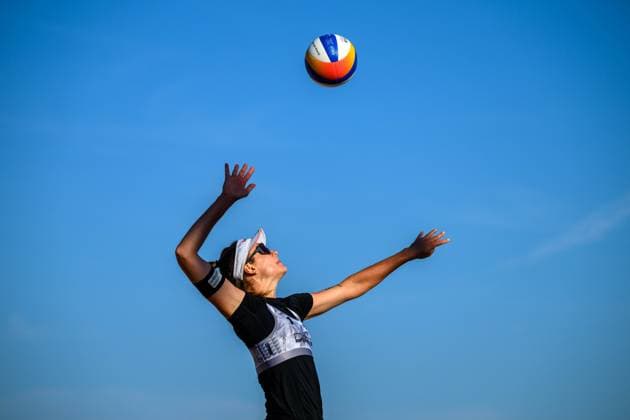 Beach Pro Tour - Elite 16 Espinho, Portugal, 24.05.2024 Svenja Mueller (GER); Beach Pro Tour - Elite 16 Espinho, Espinho am 24.05.2024 Copyright: xBEAUTIFULxSPORTS PeterxWeberx