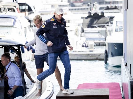 MONACO - Max Verstappen (Red Bull Racing) arrives prior to the first free practice in the run-up to the Monaco Grand Prix. ANP SEM VAN DER WAL xVIxANPxSportx xxANPxIVx 499423624 originalFilename: 499423624.jpg
