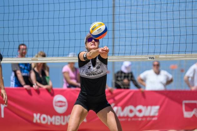 Beach Pro Tour - Elite 16 Espinho, Portugal, 24.05.2024 Svenja Mueller (GER); Beach Pro Tour - Elite 16 Espinho, Espinho am 24.05.2024 Copyright: xBEAUTIFULxSPORTS PeterxWeberx