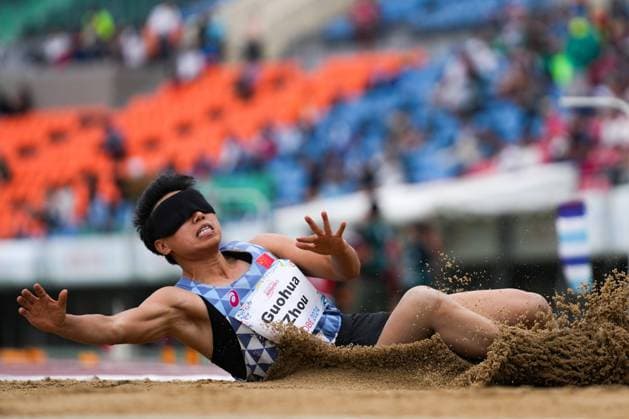 Sport Themen der Woche KW21 Sport Bilder des Tages (240524) -- KOBE, May 24, 2024 -- Zhou Guohua of China competes during the Women s Long Jump T11 Final at the Para Athletics World Championships held in Kobe, Japan, May 24, 2024. ) (SP)JAPAN-KOBE-PARA ATHLETICS-WORLD CHAMPIONSHIPS ZhangxXiaoyu 