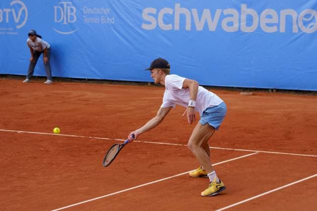 Schwaben Open ATP, Tennis Herren Challenger 2024; Augsburg, 24.05.2024 Johannes Ingildsen (DEN, Dänemark) Schwaben Open 2024, ATP Challenger Tour, Anlage des TC Augsburg am 24.05.2024, Augsburg. Copyright: xBEAUTIFULxSPORTSx Pajonkx