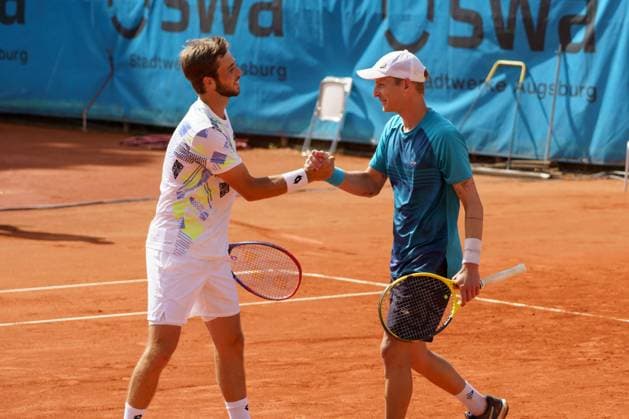 Schwaben Open ATP, Tennis Herren Challenger 2024; Augsburg, 24.05.2024 Michael Vrbensky (CZE, Tschechische Republik) und David Pichler (AUT, Österreich) Schwaben Open 2024, ATP Challenger Tour, Anlage des TC Augsburg am 24.05.2024, Augsburg. Copyright: xBEAUTIFULxSPORTSx Pajonkx