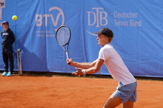 Schwaben Open ATP, Tennis Herren Challenger 2024; Augsburg, 24.05.2024 Johannes Ingildsen (DEN, Dänemark) Schwaben Open 2024, ATP Challenger Tour, Anlage des TC Augsburg am 24.05.2024, Augsburg. Copyright: xBEAUTIFULxSPORTSx Pajonkx