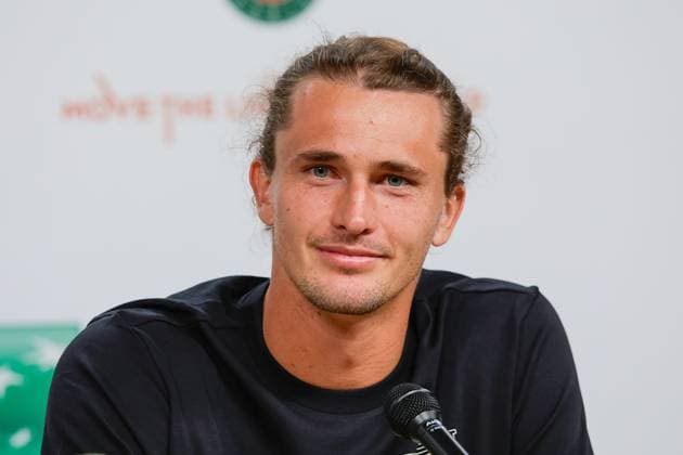 24.05.2024, Tennis, French Open 2024 Roland-Garros, FRA, Paris, Bild: v. li., Pressekonferenz mit Alexander Zverev (GER) lacht Copyright: HMBxMedia AntonioxBorga
