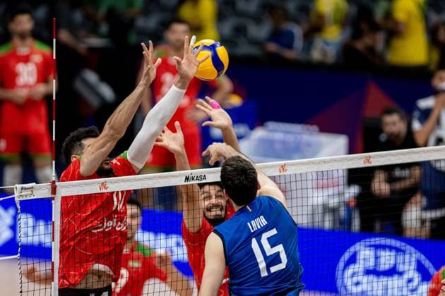Volleyball, Nations League, Italien - Iran Liga das Nações Irã X Itália RIO DE JANEIRO, RJ - 24.05.2024: LIGA DAS NAÇÕES IRÃ X ITÁLIA - Iran (Photo: Pedro Teixeira Fotoarena) x2543523x  PedroxTeixeira